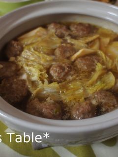 ☆。じゅわっ 白菜と肉団子の鍋。☆-レシピのメイン写真