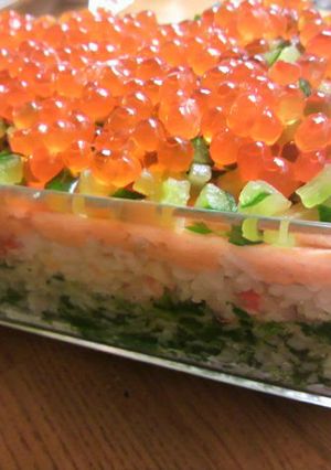 ひな祭り☆パウンド型寿司ケーキ-レシピのメイン写真