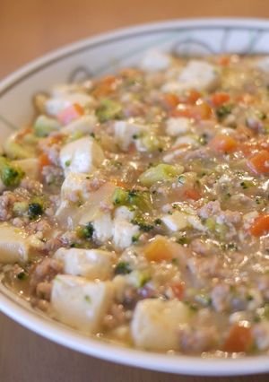 野菜も食べよう！子供と一緒に和風麻婆豆腐-レシピのメイン写真