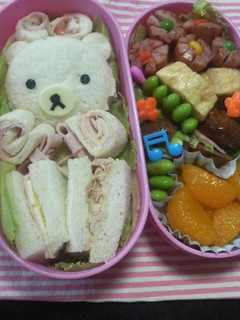 ランチパック風サンドイッチでクマさん-レシピのメイン写真