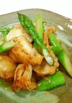 ベビーホタテとアスパラのバター醤油炒め-レシピのメイン写真