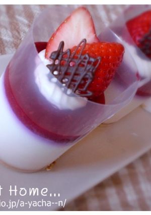 ＊桃とﾗｽﾞﾍﾞﾘｰのﾑｰｽｹｰｷ＊-レシピのメイン写真
