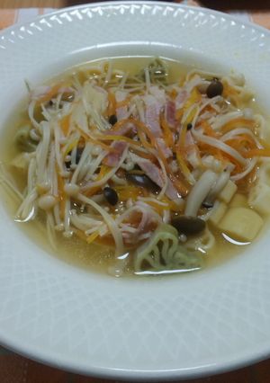 ショートパスタでスープパスタ-レシピのメイン写真