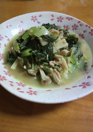 チンゲン菜とツナの酒蒸し-レシピのメイン写真