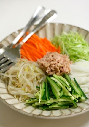 千切り野菜とツナのもみ海苔サラダ-レシピのメイン写真