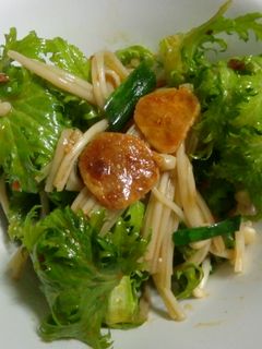 わさび菜とえのきの食べるラー油和え-レシピのメイン写真