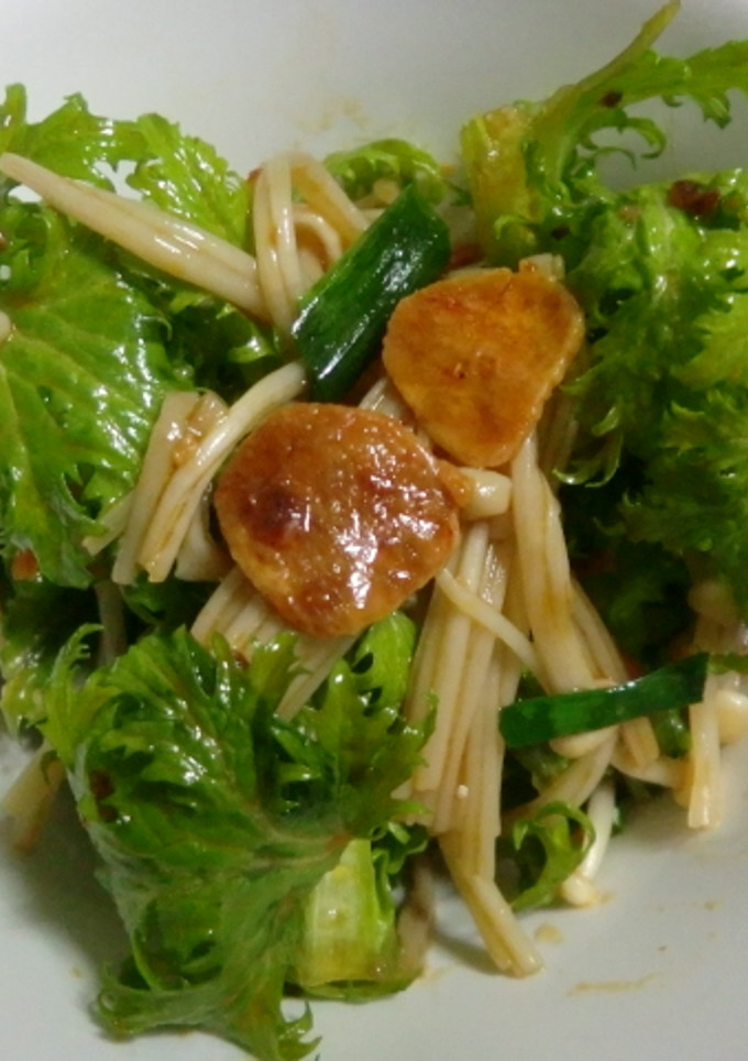 わさび菜とえのきの食べるラー油和え-レシピのメイン写真