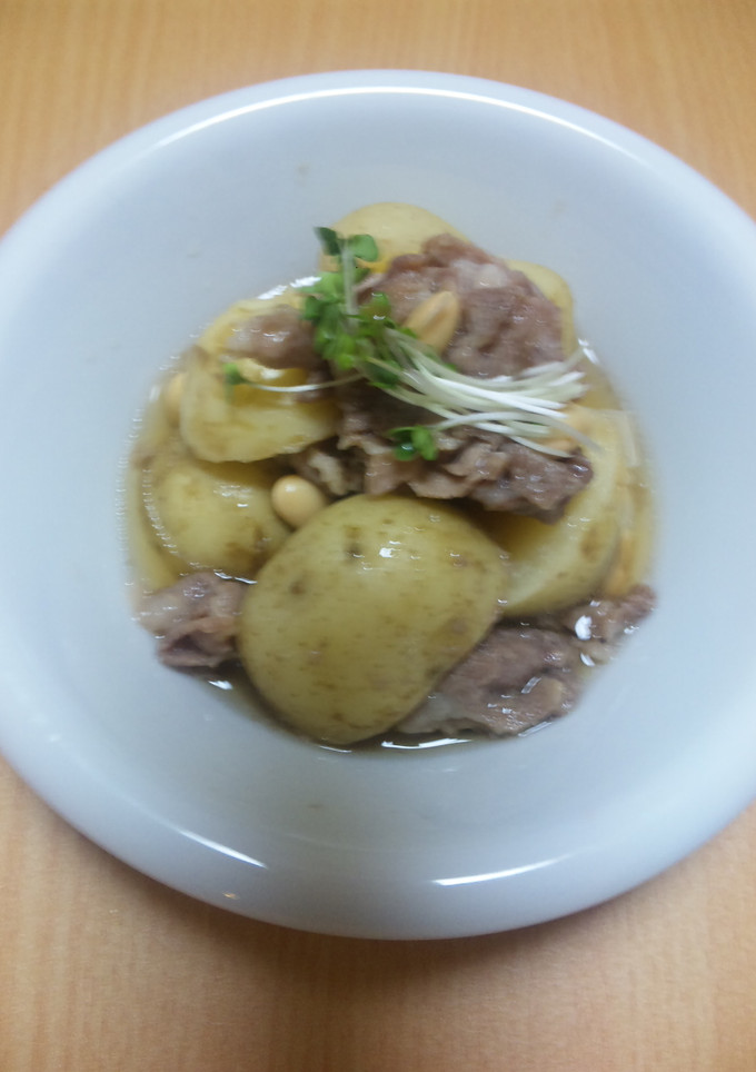 新ジャガと大豆と豚肉の煮物-レシピのメイン写真