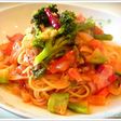 野菜出汁で作るトマトソースパスタ