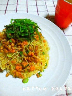 簡単!納豆和風パスタ-レシピのメイン写真