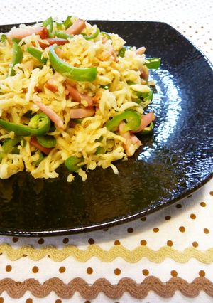 ♠切り干し大根とベーコンのめんバタ炒め♠-レシピのメイン写真