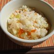 セロリとにんじん~牛乳炊きこみごはん