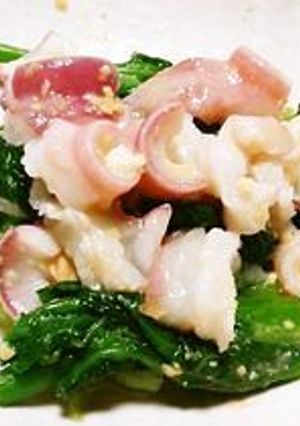 タコと菜の花の酢味噌和え-レシピのメイン写真