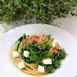 菜の花とクリームチーズのパスタ