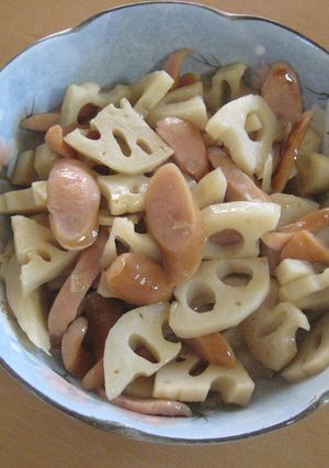 パクパク！れんこん＆ウインナーの炒め煮-レシピのメイン写真