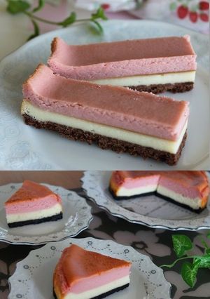 ベイクド♬苺チーズケーキバー♬-レシピのメイン写真