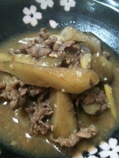 ★ピリ辛★牛肉とゴボウの味噌煮-レシピのメイン写真