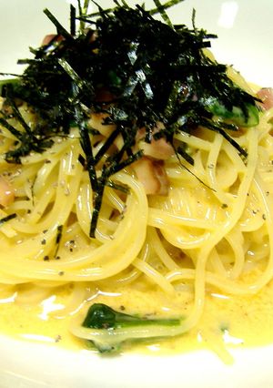 ほうれん草とベーコンの和風カルボナーラ-レシピのメイン写真