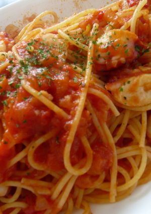 簡単美味しい☆タコのトマトソースパスタ-レシピのメイン写真