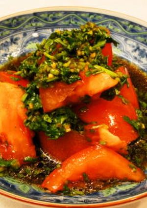 黒酢とパクチーのトマトサラダ-レシピのメイン写真