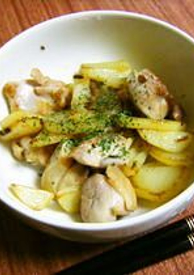 鶏肉とじゃがいものにんにく炒め-レシピのメイン写真