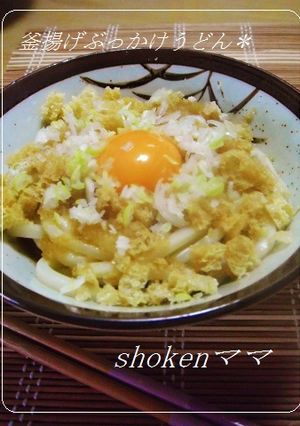 油揚げとおろしde釜揚げ風ぶっかけうどん-レシピのメイン写真