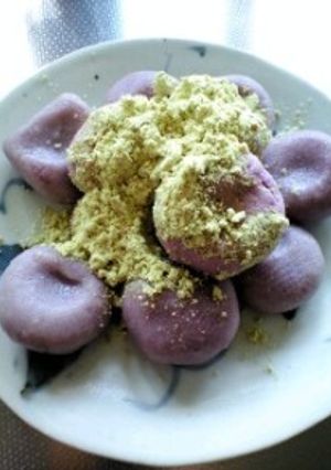 豆腐で☆冷めてもやわらかい紫芋のお団子-レシピのメイン写真