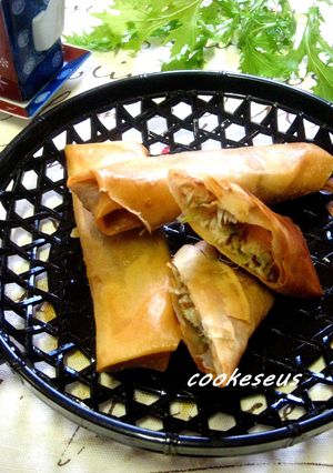 かにと椎茸の春巻き♪-レシピのメイン写真