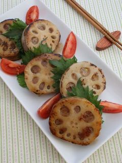 シャキシャキ☆蓮根の照り焼きハンバーグ-レシピのメイン写真