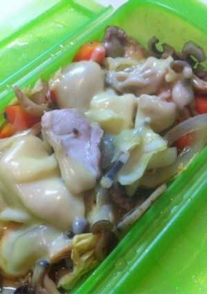 ルクエ挑戦!チキンと野菜の照焼チーズ蒸し-レシピのメイン写真