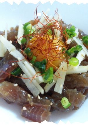 ♪マグロでユッケ♪-レシピのメイン写真