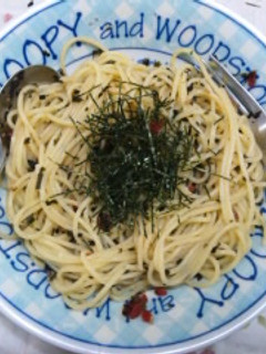 小春の味。梅しそ・わかめの和風パスタ-レシピのメイン写真