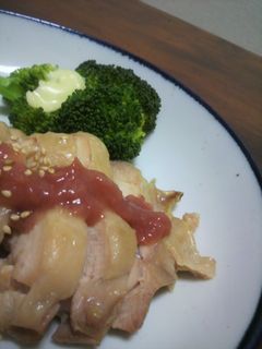 圧力鍋で蒸し鶏梅がけ-レシピのメイン写真