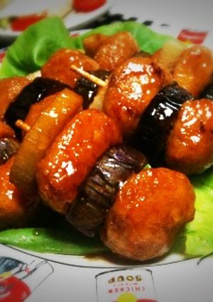 鶏つくねと野菜のミニ串焼き-レシピのメイン写真