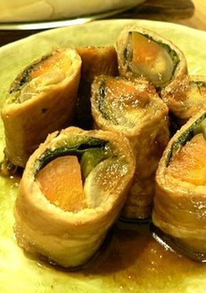 豚しゃぶ肉でごぼうとにんじんの八幡巻き-レシピのメイン写真