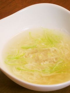 細切り豆腐とホタテ缶詰のとろ~りスープ-レシピのメイン写真