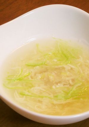 細切り豆腐とホタテ缶詰のとろ~りスープ-レシピのメイン写真