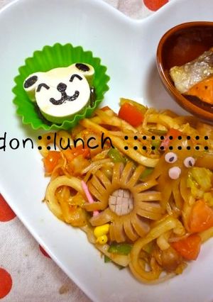 かわいい焼うどんランチプレート＊＊-レシピのメイン写真