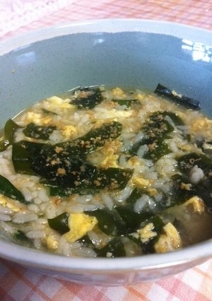 韓国風わかめスープ雑炊♥-レシピのメイン写真