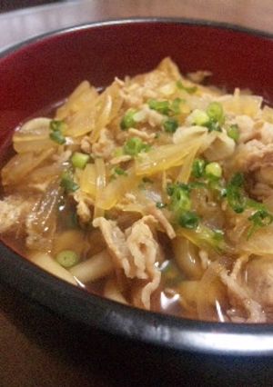 お鍋一つで♪肉うどん-レシピのメイン写真