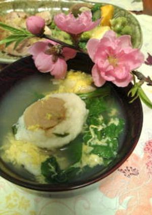 雛まつり☆蛤しんじょ　の　お吸い物-レシピのメイン写真