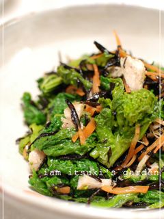 菜の花と蒸し鶏の柚子胡椒和え♪-レシピのメイン写真