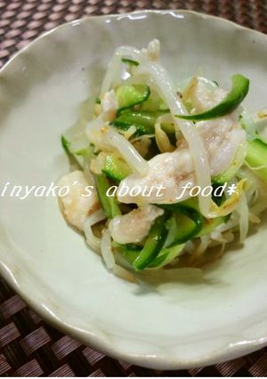 もやしとキュウリに鶏肉の中華風酢の物-レシピのメイン写真