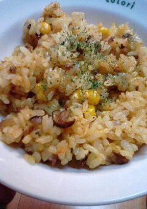 ミートソースをリメイク☆簡単カレーピラフ-レシピのメイン写真