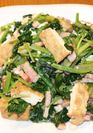 ほうれん草と☆厚揚げの炒め物-レシピのメイン写真