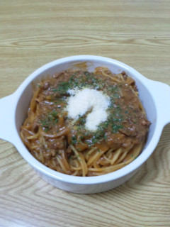 簡単ボロネーゼ(ハンバーグ風)-レシピのメイン写真
