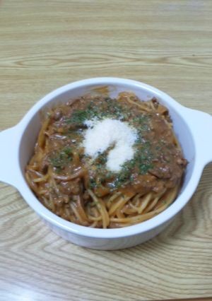 簡単ボロネーゼ(ハンバーグ風)-レシピのメイン写真