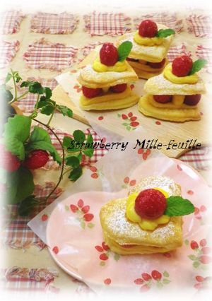 * ホワイトデー ❤ 苺のミルフィーユ♪-レシピのメイン写真