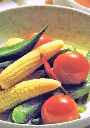 プチ野菜のオリーブオイル風味☆便秘解消-レシピのメイン写真