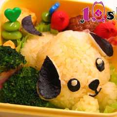 รูปของ 簡単☆　犬　おにぎり　ハコイヌ弁当♪
